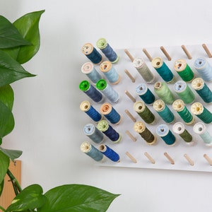 Spool rack thread holder sewing pegboard storage sewing room organiser birch ply peg board space saving image 6