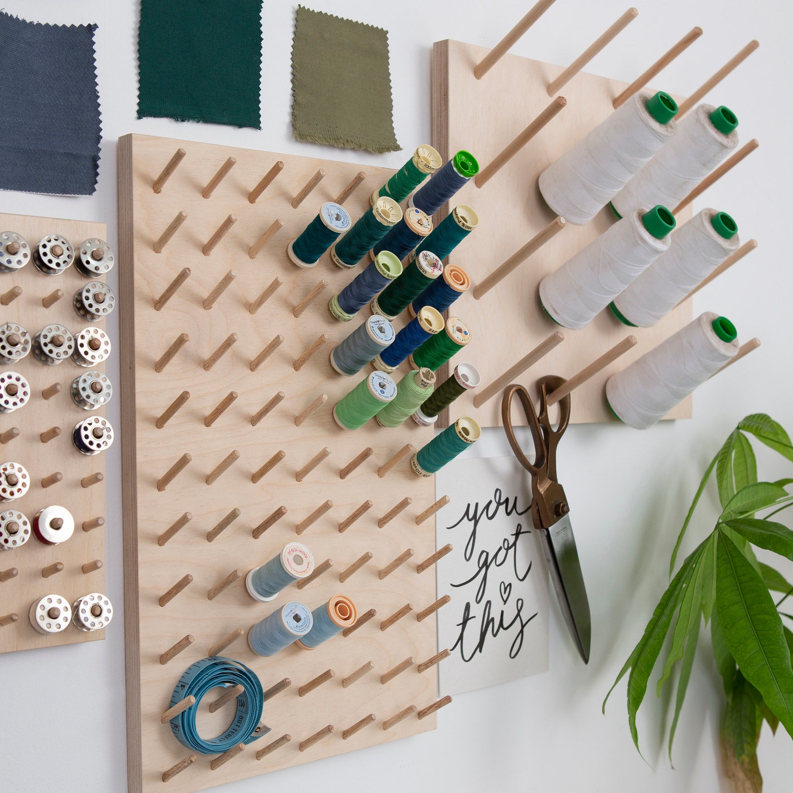 Bobbin spool storage tidy wall pegboard sewing gift Etsy