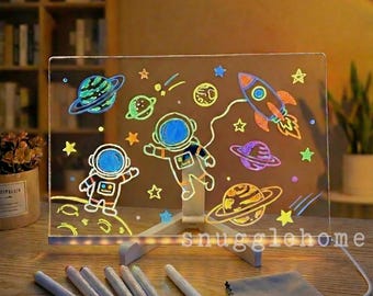 LED Note Board with Colors, Light Up Acrylic LED Message