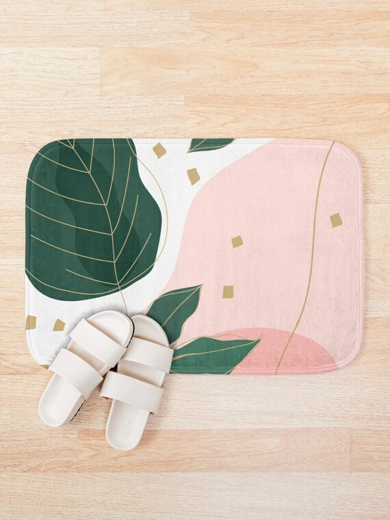 Bath mats Botanic bath mat Farmhouse bath mat Bathroom decor Etsy