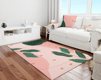 ALAZA Pink Eiffel Tower Heart Love Watercolor Non Slip Area Rug 4' x 5' for Living Dinning Room Bedroom Kitchen Hallway Office Modern Home Decorative ALAZA Pink Eiffel Tower Heart Love Watercolor Non Slip Area Rug 4' x 5' for Living Dinning Room Bedroom Kitchen Hallway Office Modern Home Decorative