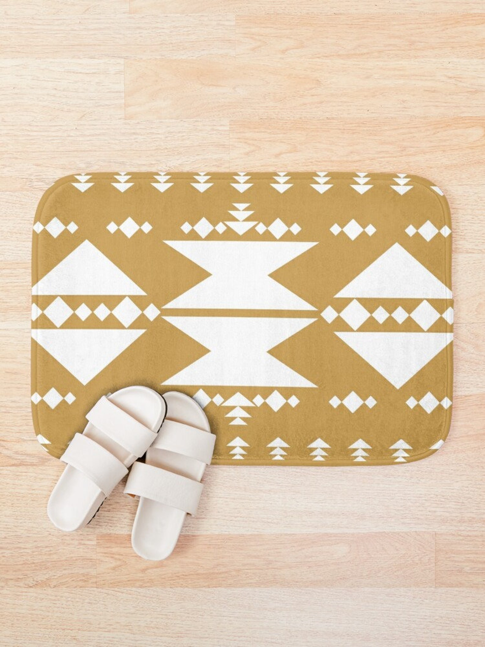Bath mats Tribal bath mat Mustard bath mat Bathroom decor idea Etsy