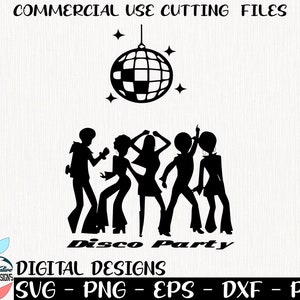 ディスコ パーティー svg - アフロ パーティー svg - アフロ svg - ディスコ svg - パーティー svg、png、eps、dxf、pdf - Cricut カット ファイル - デジタル ダウンロード
