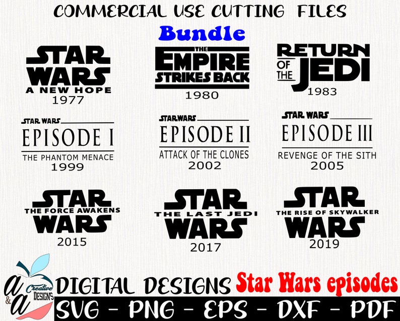 Download Clip Art Yoda Eps Obi Wan Png Digital Download Star Wars Episodes Svg Star Wars Svg Star Wars Png Baby Yoda Darth Vader Svg Cricut Cut File Art Collectibles