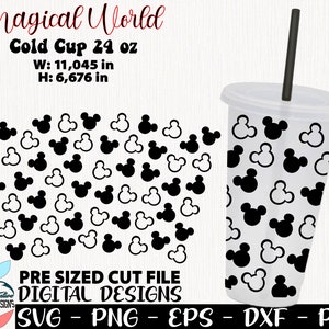 Tasse Friends Forever, amour svg, conception de souris noire, conception de petite souris, emballage complet, emballage complet de 24 oz, tasse froide de souris 24 oz, tasse sans trou