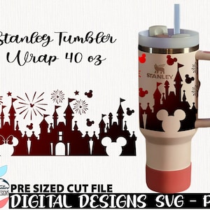 Schloss Stanley Becher 40 Unzen, 2 Designs Stanley Becher, Schloss svg, svg Cricut, Quencher Stanley Becher 40 oz svg, svg Stanley Becher.
