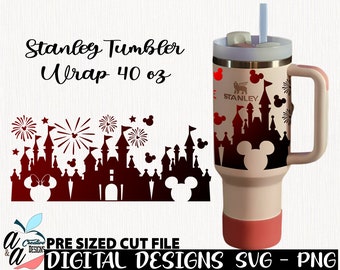 Castle Stanley Tumbler 40 oz, 2 Designs Stanley Tumbler, Castle svg, svg Cricut, Quencher Stanley tumbler 40 oz svg, svg Stanley tumbler.