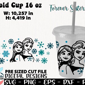 Prinzessin svg, Schwestern svg, schöne Prinzessin Tasse, Puppe svg, Königin svg, Schnee svg Design, gefrorene svg Tasse, gefrorene Tasse 16 oz, Mädchen svg Designs