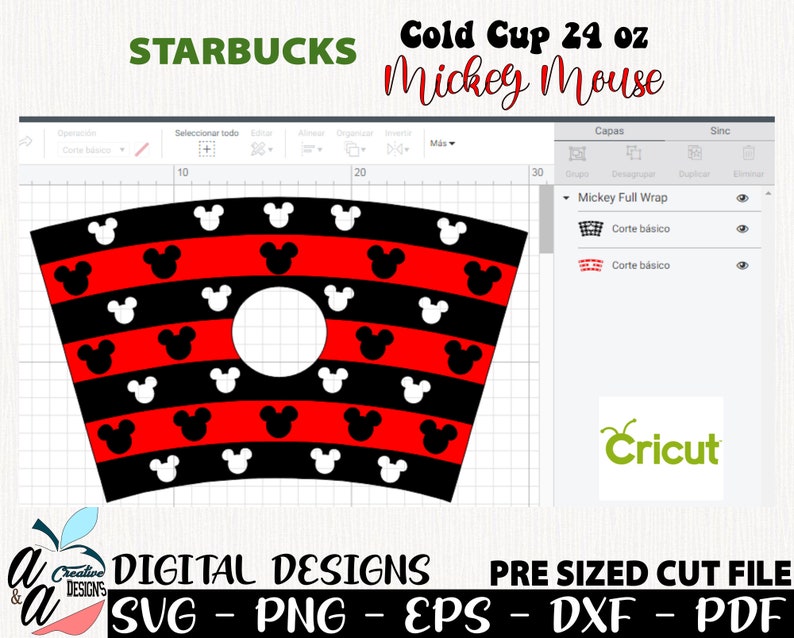 Mickey Mouse Svg Disney Starbucks Mickey Starbucks Cold Cup Starbucks 24 Oz Mickey Starbucks Full Wrap 24 Oz Starbucks Svg Mickey Svg Clip Art Art Collectibles Thienhop Com