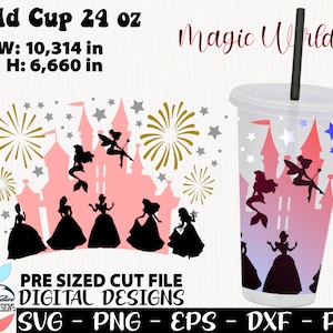 Magic World svg, Schönes Mädchen wickeln 24 Unzen, Love Designs, Königin Tasse, Prinzessin kalte Tasse 24 Unzen, Liebe voll wrap, Feier Tasse, Wickeltasse