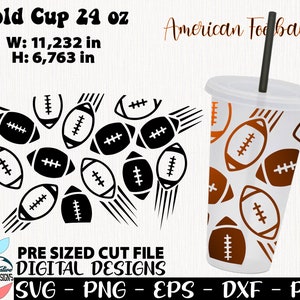 Copa de futebol 24 onças, Futebol americano svg, Copa para amantes de futebol sem buraco, copa esportiva 24 onças, Futebol svg, Copa campeã 24 onças, Copa esportiva 24 onças