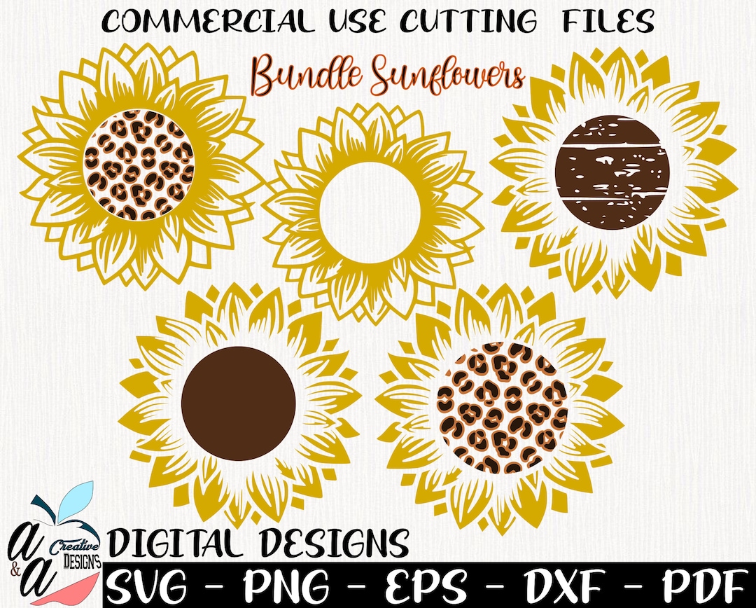 Sunflower Svg Sunflower Png Sunflowers Design Sunflowers - Etsy