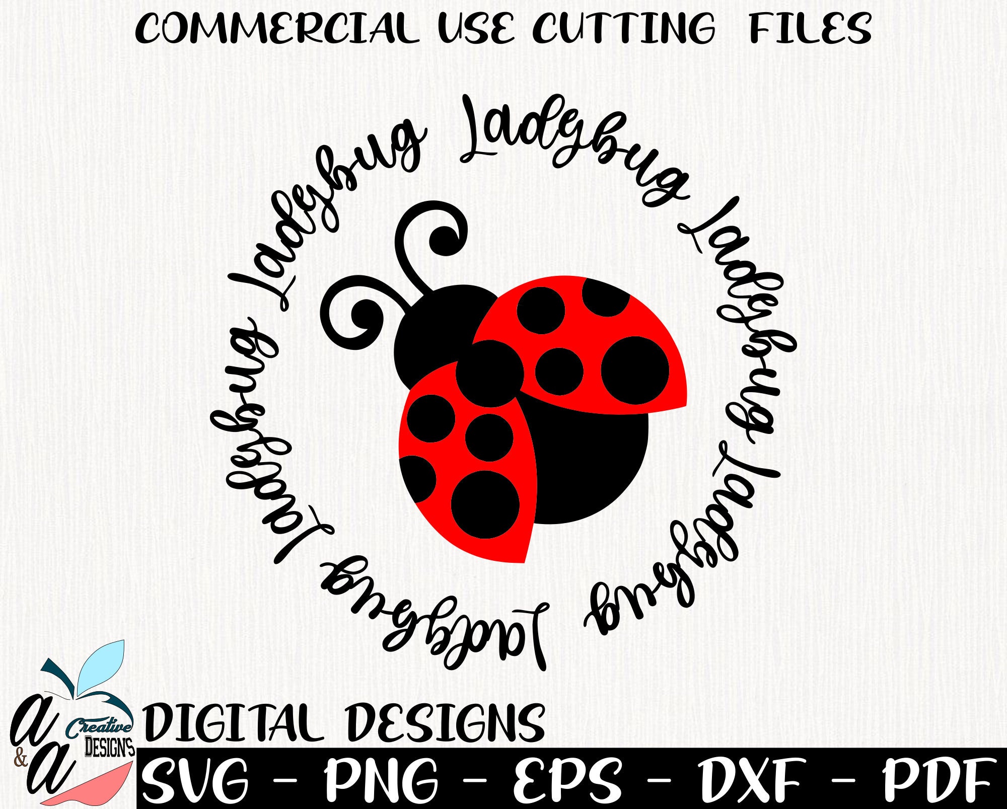 Ladybug Plus Numbers-svgdxfpng Files -  Israel