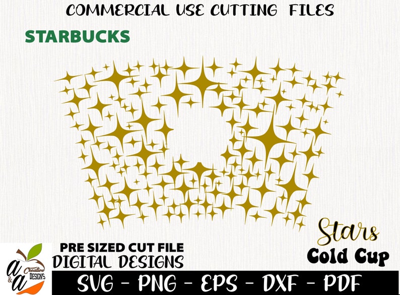 Merry Christmas Starbucks svg pdf Stars svg dxf Cricut Cut File Digital Download Stars png Starbucks Cold Cup svg eps