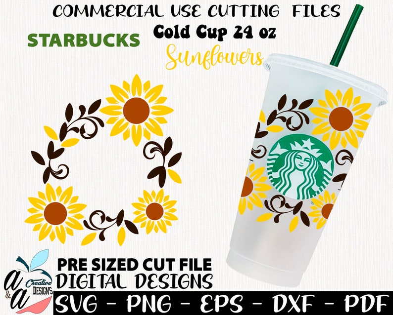 Free Free 144 Template Sunflower Starbucks Cup Svg SVG PNG EPS DXF File