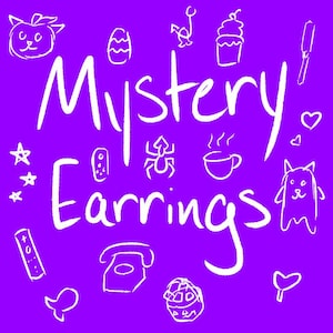 Mystery Earrings | Glossy | Shiny | Weird | Unique| Funny | Dangle earrings | Meme | Cute