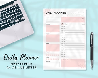 Daily Planner Printable - Planner Inserts - Printable Day Planner - Daily Planner 2022