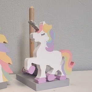 Unicorn hair accessory holder  unicorn scrunchie storage unicorn bobble tidy  hairband storage kids room organiser hair bobble storage