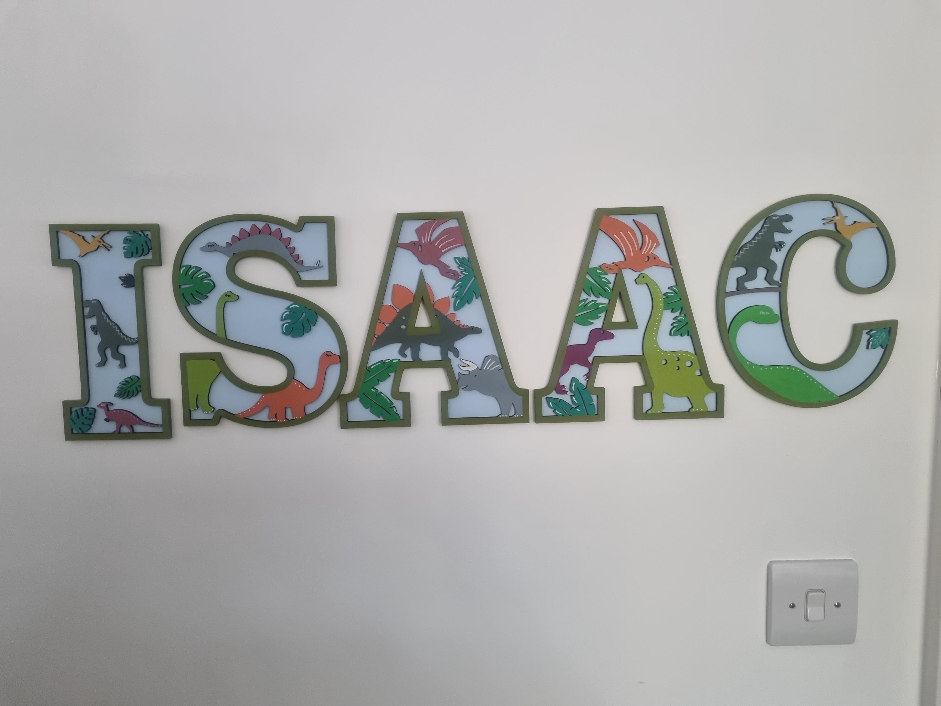 Personalised Dinosaur Letter: Jurassic Theme Wooden Name Sign - Etsy