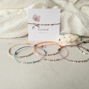 Bracelet personalized with name/word as Morse Code - Friendship Bracelet - Best Friend Gift