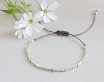 Gepersonaliseerde armband met naam/woord in Morsecode - cadeau vriendin - 925 zilver