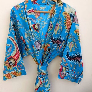 New exclusive blue kimono robe bath robe women&#39;s crossover beach kimono robe beach kimono bridal robe maternity robe beach maxi dress robe