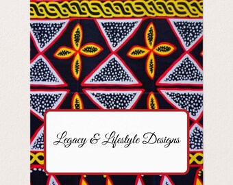 Cameroon Toghu Pattern Place Cards, Food Labels, Weddings, Receptions, Dinner Parties