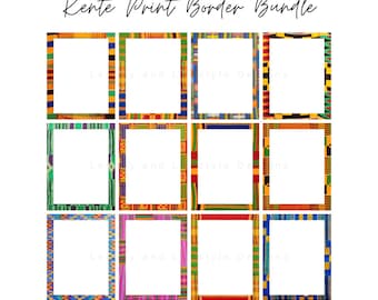 Bundel met Kente-rand, feest | Bruiloft | Uitnodiging voor speciale gelegenheden, Aankondigingssjabloon, Digitaal bestand
