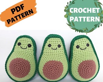 CROCHET AVOCADO PATTERN, crochet amigurumi pattern, Crochet avocado , avocado tutorial, Knit toys pattern, crochet amigurumi pdf pattern