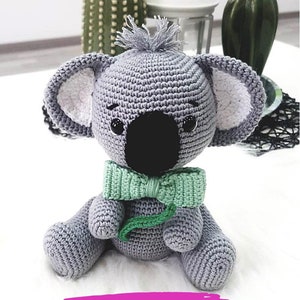 CROCHET KOALA PATTERN, Amigurumi crochet koala recipe with pattern, Crochet koala , koala tutorial, Knit toys pattern, koala doll pattern image 6