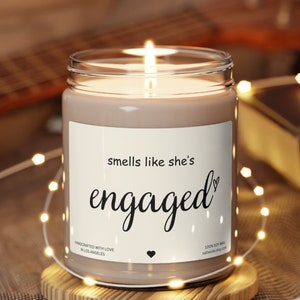 Engagement Candle Gift, Engaged Candle, Engagement Gifts for Her, Engaged Gift, Engagement Gift for Couple, Gift for Friend Getting Married
