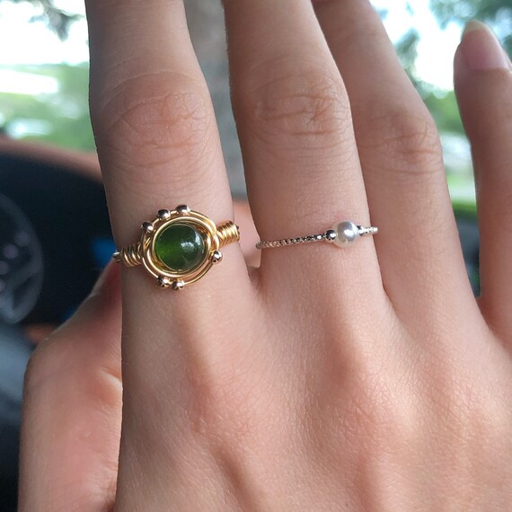 Pearl Ring| Minimalist Ring|thin Ring |tiny Ring|simple Ring
