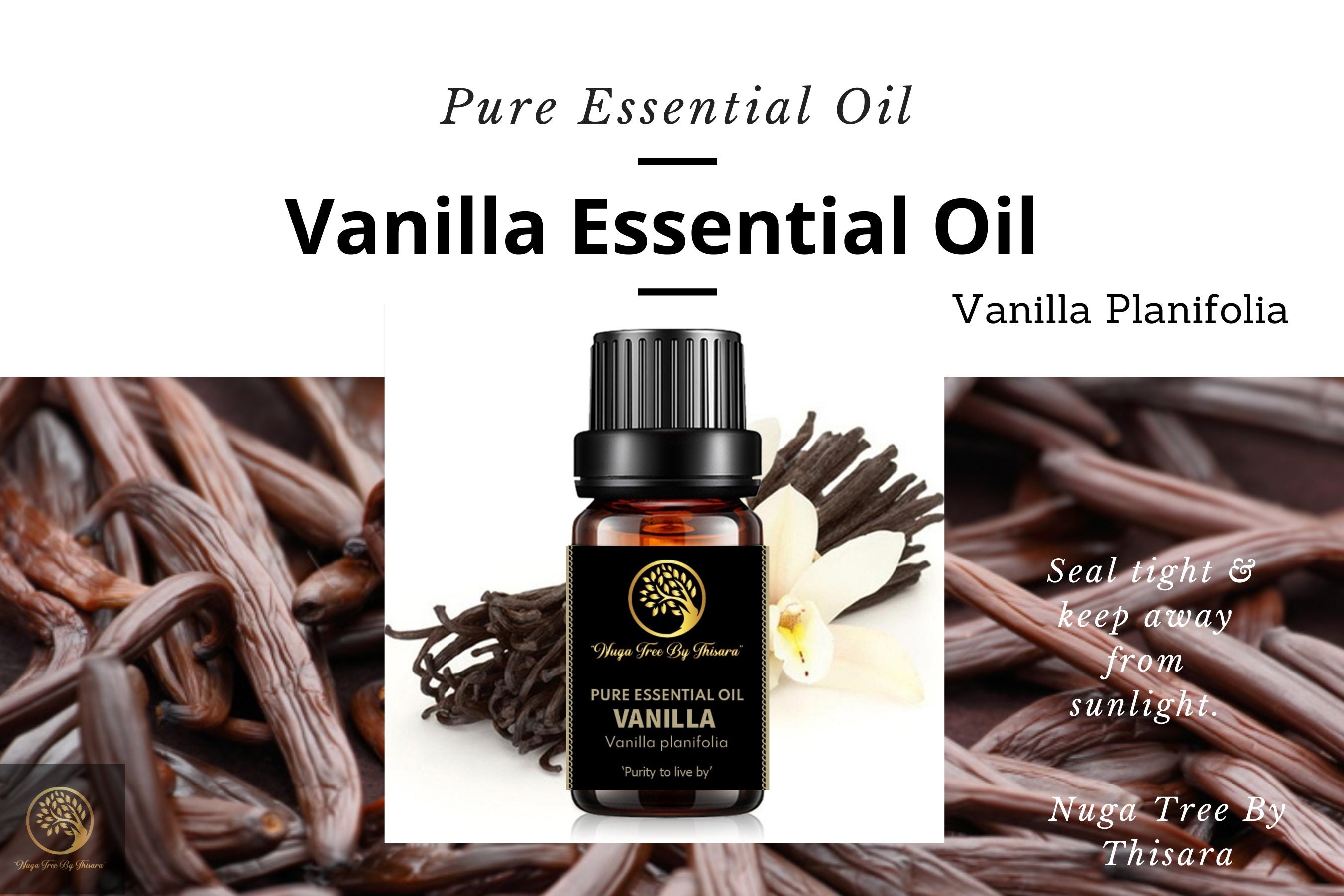 Vanilla Essential Oil / 50 ml 1.69 oz / Certified organic | Etsy