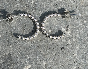Branksome Silver Hoop earrings handmade