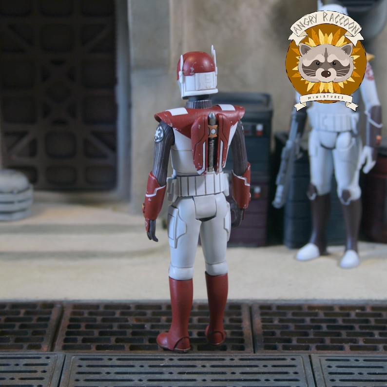 Super Commando Officer 3.75" 3D printed resin action figure, unpainted and unbuilt model kit StarWars inspired image 7