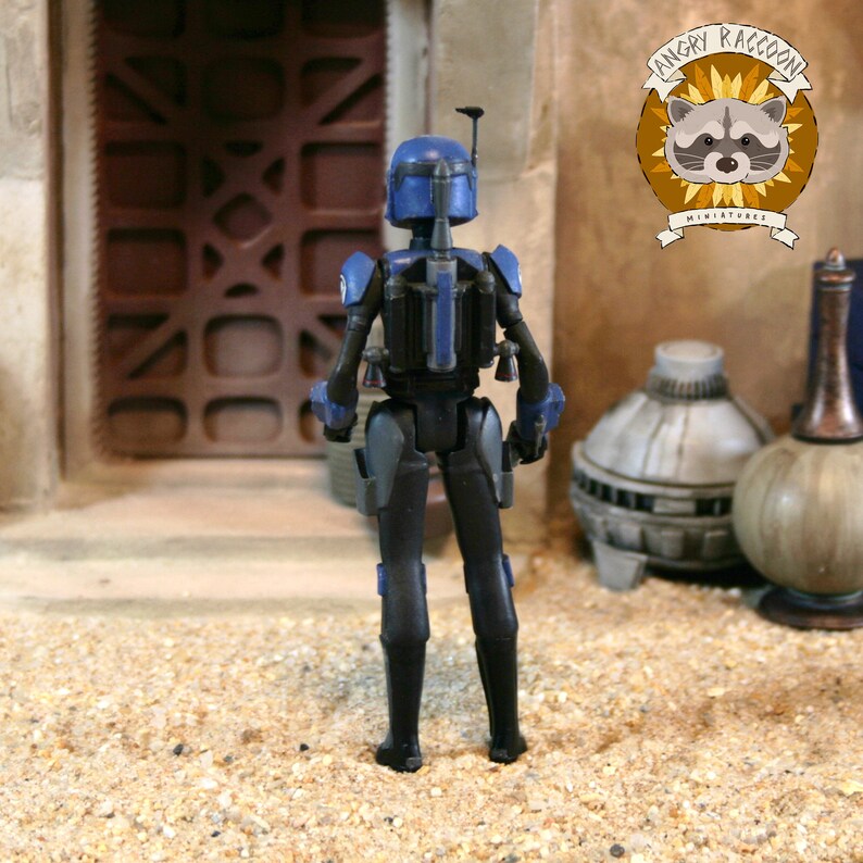 Bo Katan 3.75" 3D printed resin action figure, unpainted model kit Star Wars Mandalorian image 5