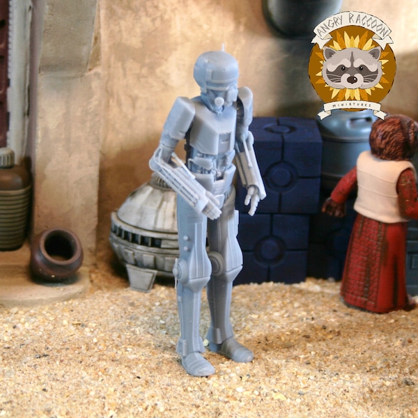 L1 Worker protocol droid 3.75" 3D printed resin action figur, unpainted and unbuilt model kit Star Wars inspired