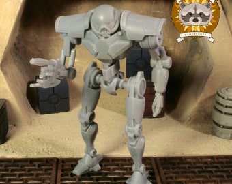 DT sentry droid 3.75" 3D printed resin action figure, unpainted and unbuilt model kit StarWars inspired