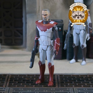 Super Commando Officer 3.75" 3D printed resin action figure, unpainted and unbuilt model kit StarWars inspired image 5