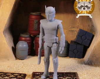 Super Commando 3.75" 3D printed resin action figure, unpainted and unbuilt model kit StarWars inspired