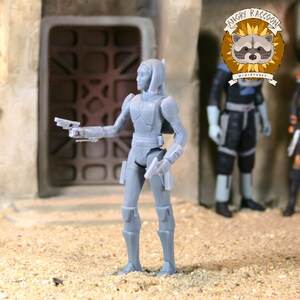 Bo Katan 3.75" 3D printed resin action figure, unpainted model kit Star Wars Mandalorian image 2