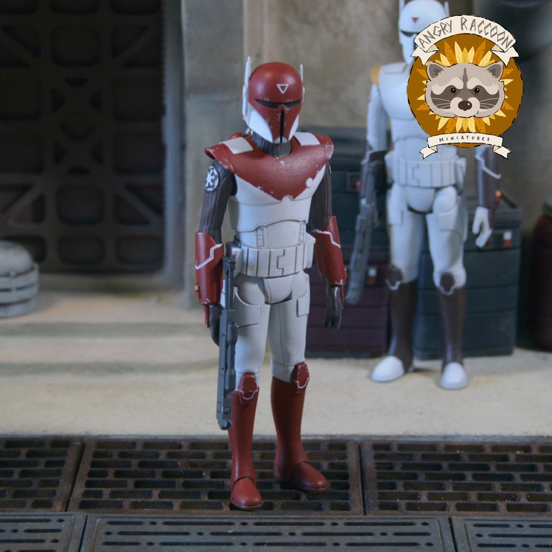 Super Commando Officer 3.75" 3D printed resin action figure, unpainted and unbuilt model kit StarWars inspired image 8