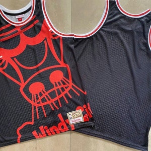 Mitchell & Ness x NBA Chicago Bulls Big Face 5.0 Black & RedBasketball  Jersey