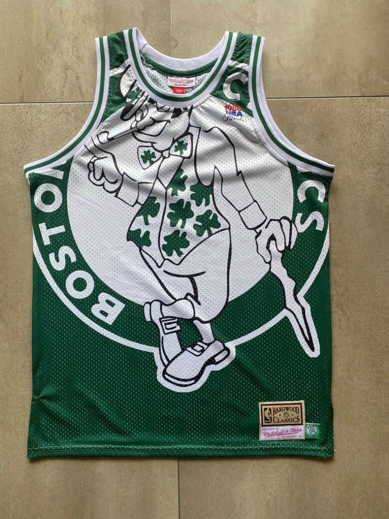 Men's Boston Celtics Larry Bird Mitchell & Ness Kelly Green/White Hardwood  Classics Reversible Tank Top