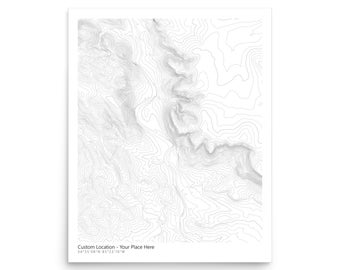 Descarga digital - Mapa topográfico personalizado - SVG - Regalo de mapa personalizado - Mapa personalizado - Arte mural personalizado - Descarga de mapas personalizados - Mapa topográfico personalizado