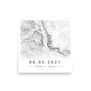 Téléchargement numérique - cadeau d'anniversaire personnalisé - cadeau de fiançailles - carte personnalisée - carte topographique personnalisée - plan de la ville personnalisé - art mural - personnalisé