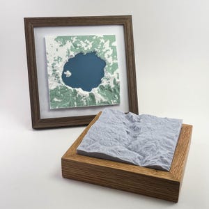 Custom 3D Printed Topographic Model - Color 3D Printing - Topographic Map - Custom 3D Model - Terrain Model - Topo Map - Map Gift