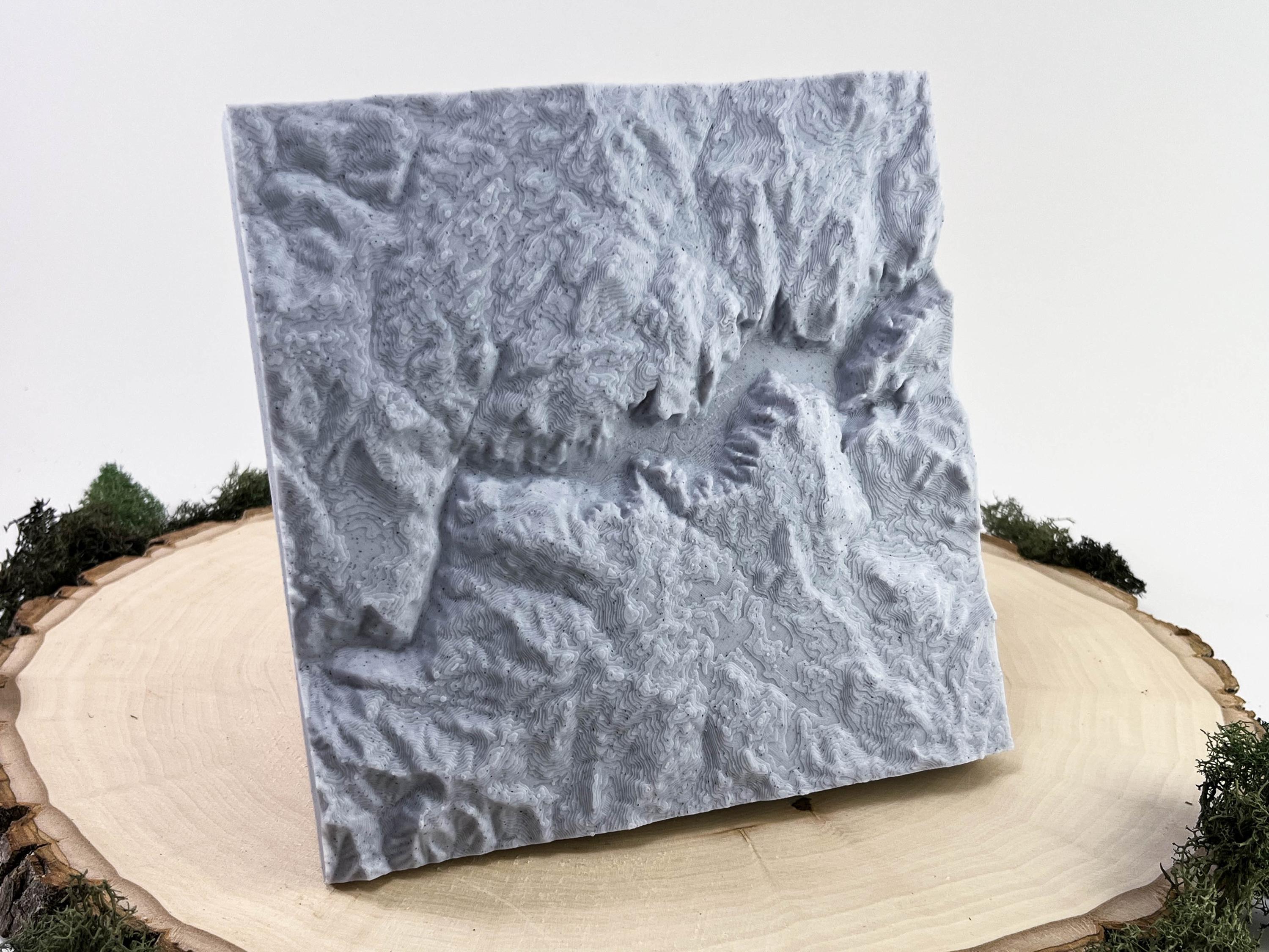 Custom 3D Printed Topographic Model - Color 3D Printing - Topographic ...