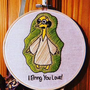 Mr Burns - I Bring You Love - Embroidery Hoop