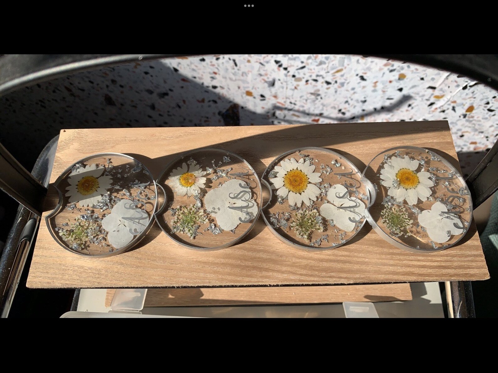 Custom Resin Car Coaster Set Car Accessories Resin Car Etsy